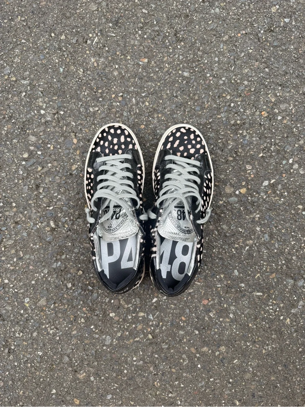P448 Thea Genuine Calf Hair Platform Sneakers